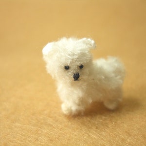 Maltese Puppy Tiny Crochet Miniature Dog Stuffed Animals Made To Order image 5