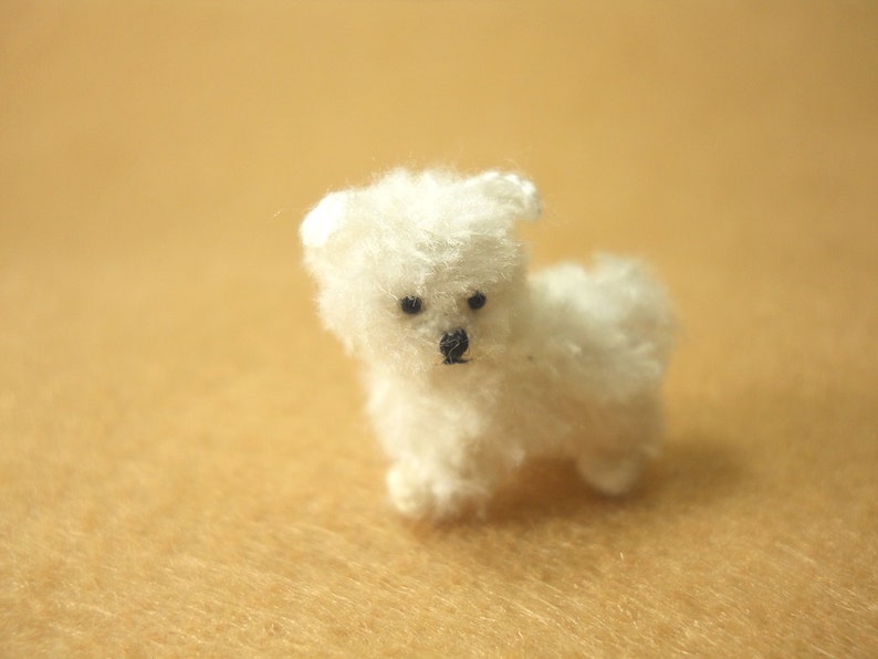 Maltese Puppy Tiny Crochet Miniature Dog Stuffed Animals Made To Order image 5