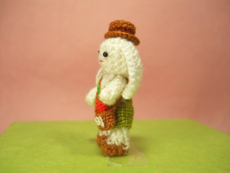 Bunny Rabbit Boy Miniature Crochet Bunny Amigurumi Doll Made To Order image 3