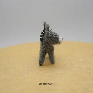 Miniature Donkey 0.6 Inch Micro Crochet Animals Made To Order image 2