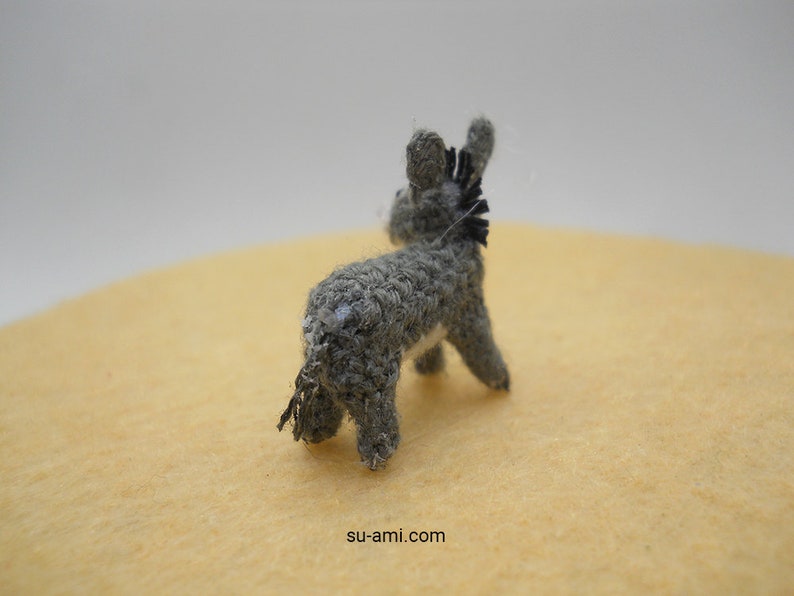 Miniature Donkey 0.6 Inch Micro Crochet Animals Made To Order image 4