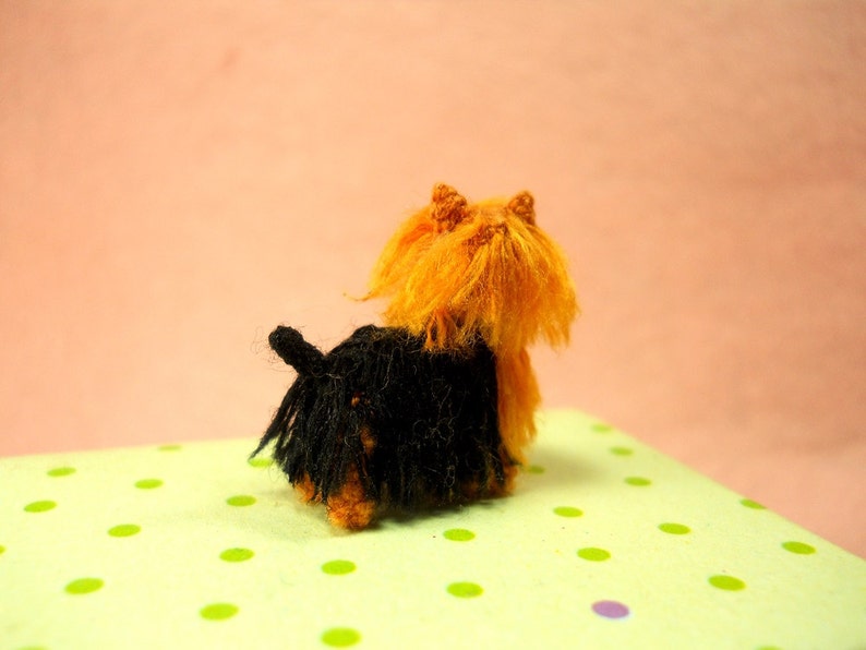 Mini Yorkshire Terrier Tiny Crochet Miniature Dog Stuffed Animals Made To Order image 3