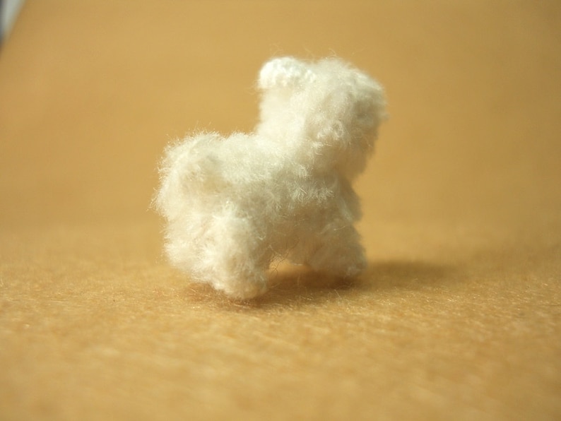 Maltese Puppy Tiny Crochet Miniature Dog Stuffed Animals Made To Order image 4