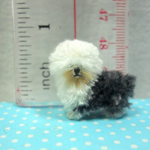 Old English Sheepdog Tiny Crochet Miniature Dog Stuffed Animals Made To Order image 2