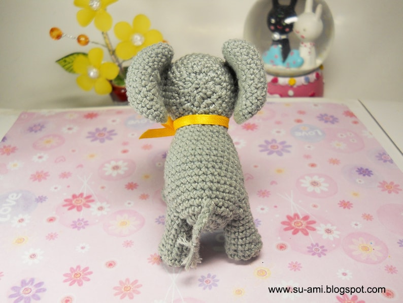 Crochet Elephant Stuff Animal Miniature Elephant Amigurumi Made To Order image 3
