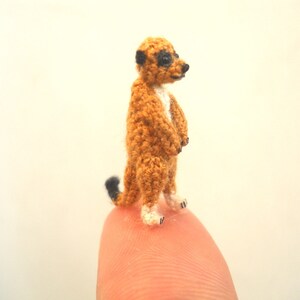 Micro Mini Meerkat Miniature Crochet Amigurumi Animal Made To Order image 2