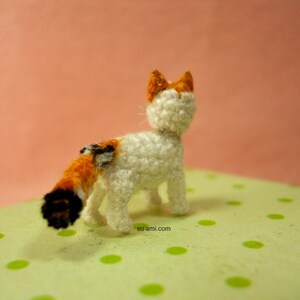 Turkish Van Cat Micro Crochet Cat Kitten, Amigurumi Cat Stuffed Animal Made to Order image 5