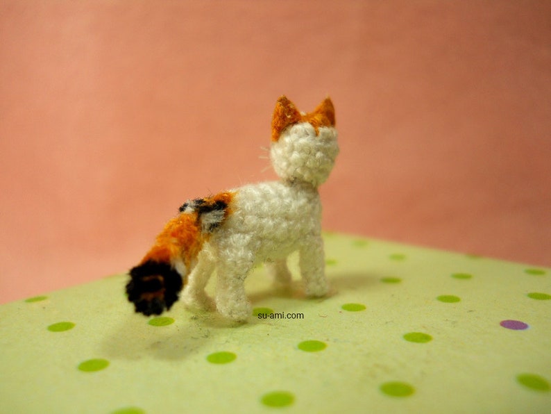 Turkish Van Cat Micro Crochet Cat Kitten, Amigurumi Cat Stuffed Animal Made to Order image 5