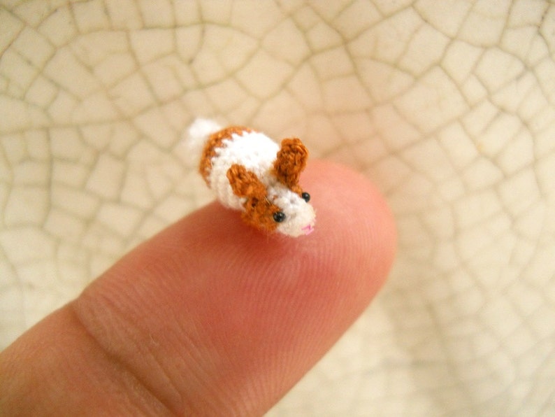 Micro Bunny Rabbit Amigurumi Mini Crochet Tiny Stuff Animals Made To Order imagem 2