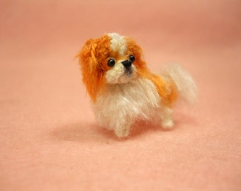 Miniature Japanese Chin - Tiny Crochet Tiny Dog Stuffed Animals