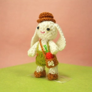 Bunny Rabbit Boy Miniature Crochet Bunny Amigurumi Doll Made To Order image 2