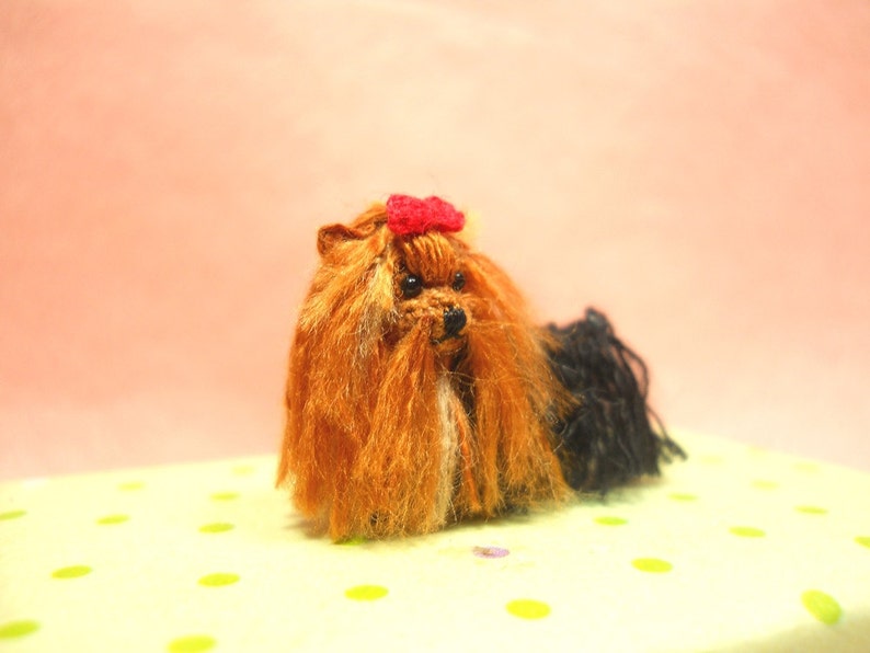 Yorkshire Terrier Tiny Crochet Miniature Dog Stuffed Animals Made To Order image 2