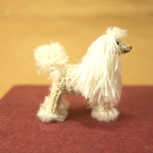 Miniature White Poodle 1 Inch Tiny Crochet Micro Amigurumi Dog stuff Animal Made To Order image 5