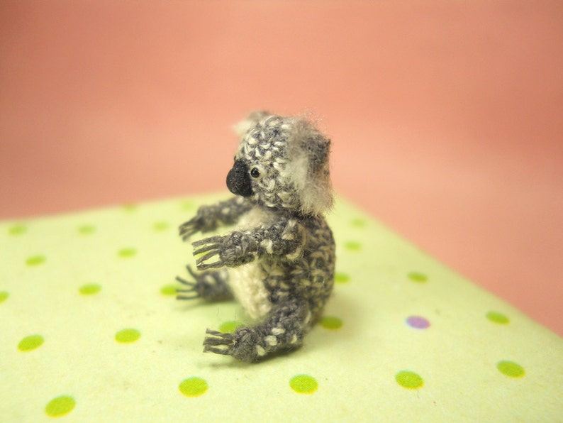 Miniature Koala Bear Amigurumi Micro Crochet Bear Stuffed Animal Made To Order image 3