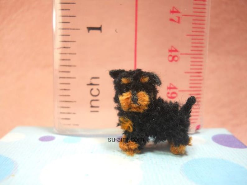 Miniature Yorkipoo Tiny Crochet Miniature Dog Stuffed Animals Made To Order image 2
