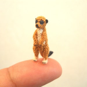 Micro Mini Meerkat Miniature Crochet Amigurumi Animal Made To Order image 4