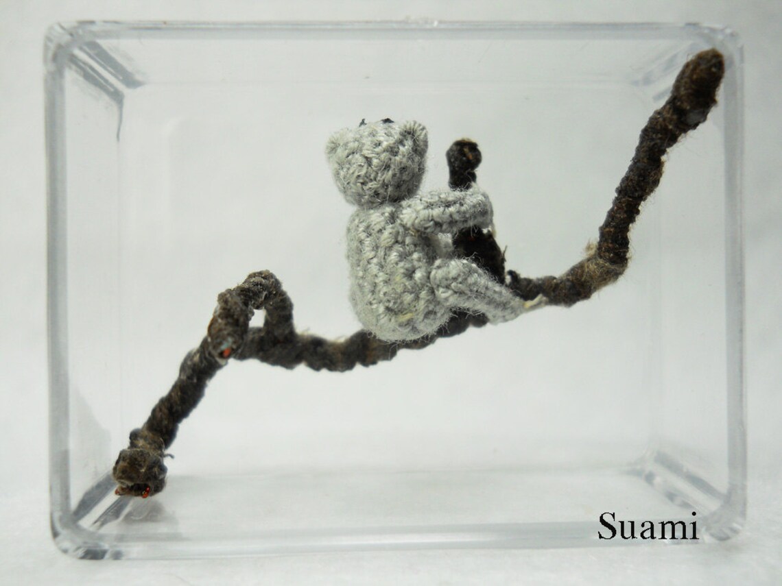 Miniature Slow Loris - Micro Crochet Dollhouse Amigurumi Animals - Made ...