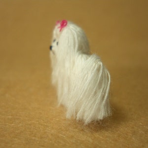 Maltese Tiny Crochet Miniature Dog Stuffed Animals Made To Order image 2