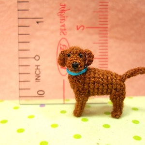 Miniature Brown Labrador Retriever Tiny Crochet Dog Stuffed Animals Made To Order image 2