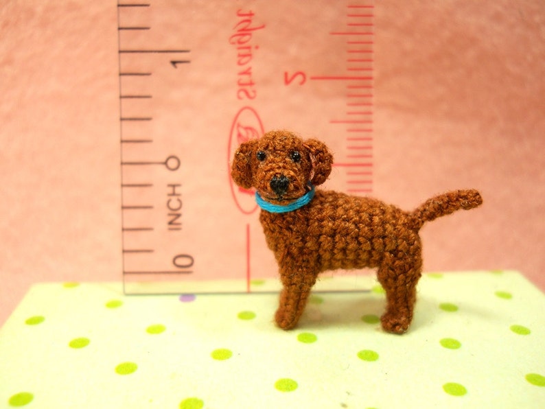 Miniature Brown Labrador Retriever Tiny Crochet Dog Stuffed Animals Made To Order image 2