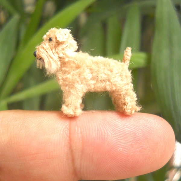 Wheaten Terrier  - Tiny Crochet Mini Amigurumi Dog Stuff Animal - Made To Order