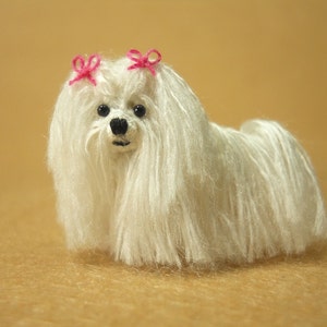 Maltese Tiny Crochet Miniature Dog Stuffed Animals Made To Order image 5