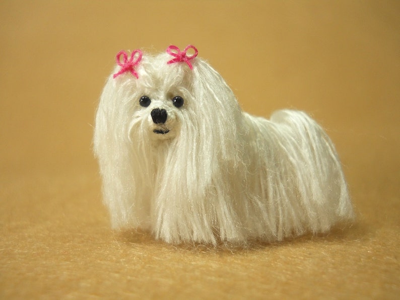 Maltese Tiny Crochet Miniature Dog Stuffed Animals Made To Order image 5