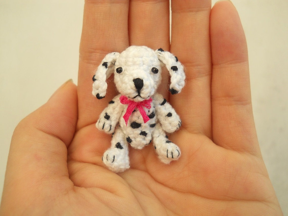 Dalmatian Crochet Miniature Dog Stuffed Animals Made to Etsy