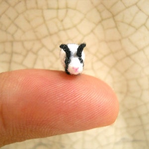 Mini Bunny Rabbit Amigurumi - Micro Crochet Tiny Animal Doll - Made To Order