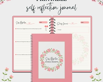 Printable Self Reflection Journal Prompt, Self Organizer, Minimalist Self Awareness, Instant Download, Daily Weekly Self Reflection