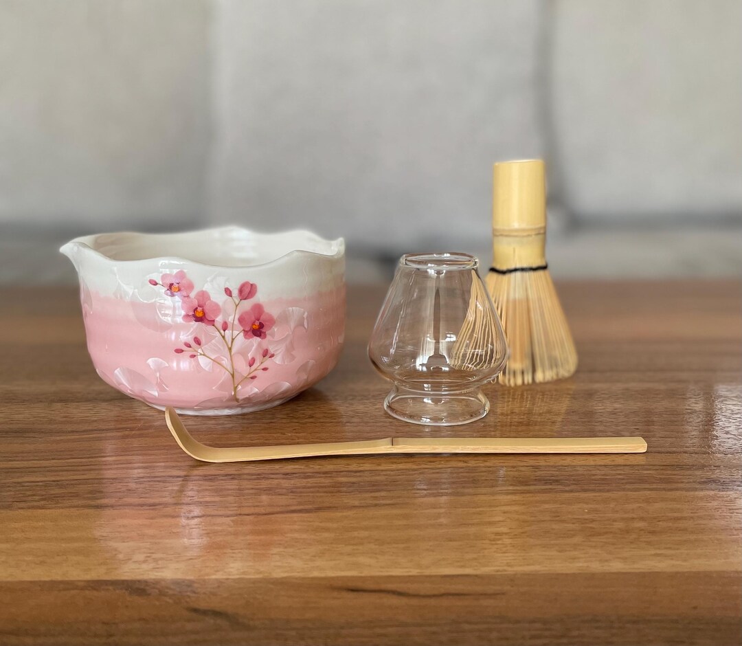 桜花柄陶器　抹茶碗2個セット（グリ―ン・ピンク） il_1080xN.7489460604_piec.jpg