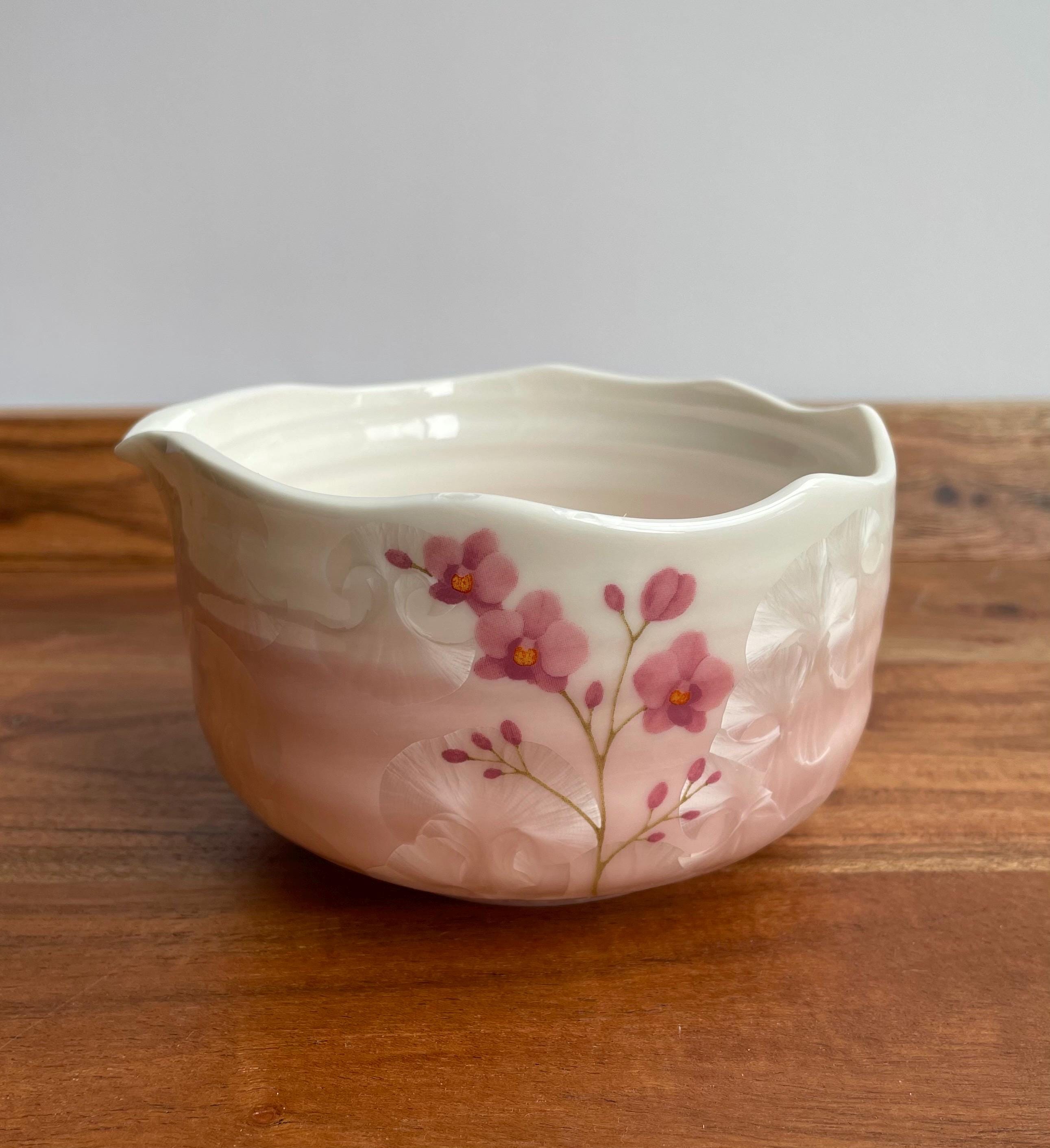 桜の抹茶碗：ピンクの花模様の茶碗 - Etsy 日本