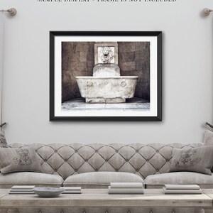 Florence Fountain Wall Print Tuscan Bathroom and Living Room Decor Italy Photography image 3