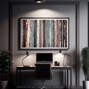 Father's Day Gift Retro 80s Vinyl Record Wall Art for Office or Game Room Gen X Gift for Music Lovers and Audiophiles image 4