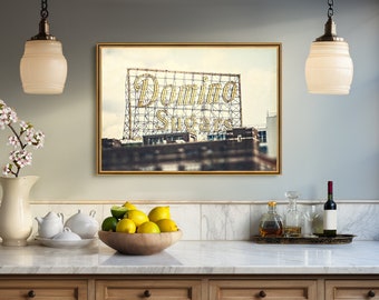 Baltimore Harbor Domino Sugar Sign Print - Industrial Kitchen Wall Decor for Baker, Cafe or Bakery - Food Photography Gift