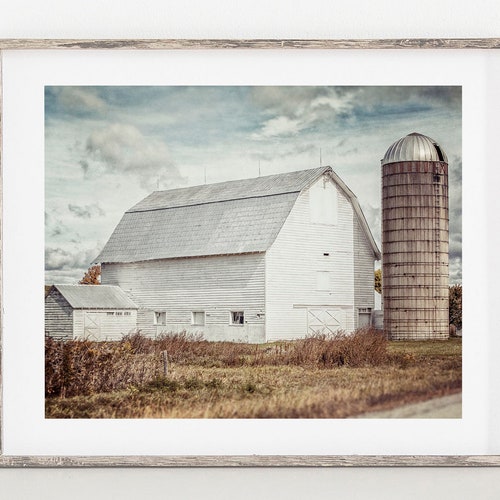 Black and White Farmhouse Decor Canvas Wall Art Print Ready Etsy