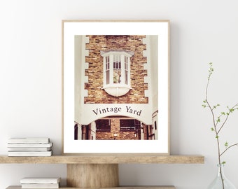 London Kitchen Wall Art Print - Beige White Brown - Vintage Yard - Gift for Mom - Housewarming Gift