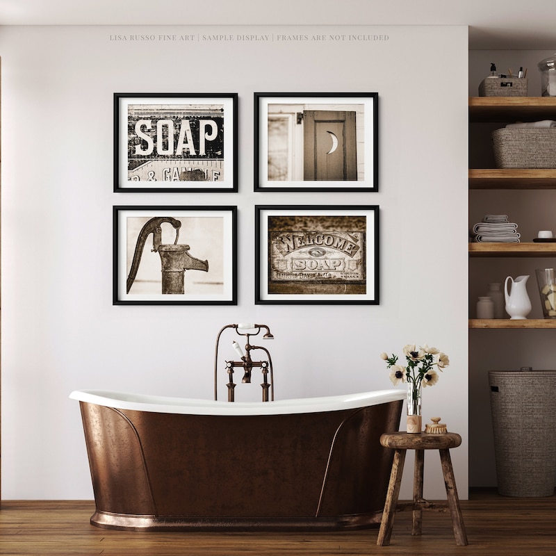 Vintage Bathroom Art - Etsy