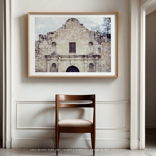 Texas Alamo Print - San Antonio Historical Wall Art - Texas Decor