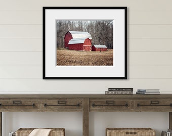 Country Home Decor Set of 6 Barn Landscape Prints or Canvas | Etsy