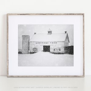 Minimalist Farmhouse Wall Art - Black and White Print for Living Room - Original Design