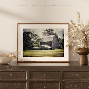 Farmhouse Barn Photography Print: Peaceful Landscape Wall Art