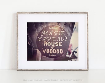 New Orleans Marie Laveau Voodoo House Art Print - NOLA Wall Decor for Office Kitchen Bedroom Home Bar - Bourbon Street Photo