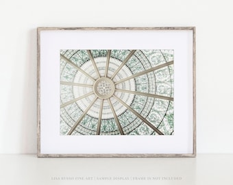 Geometric Green Wall Art Print, Pennsylvania Capitol Dome (Unframed)