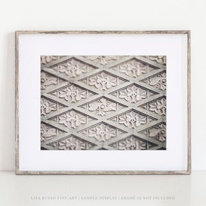 Neutral Gray York City Photography Wall Art for Elegant Living Room or Bedroom - Geometric Stone Print