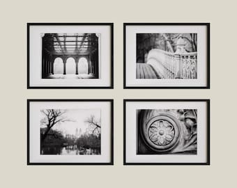 NYC Black and White Photo Prints - Four Cityscape Views - Unframed Photography Prints