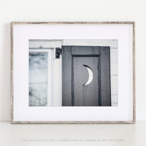 Outhouse Moon Bathroom Print: Rustic Farmhouse Wall Art