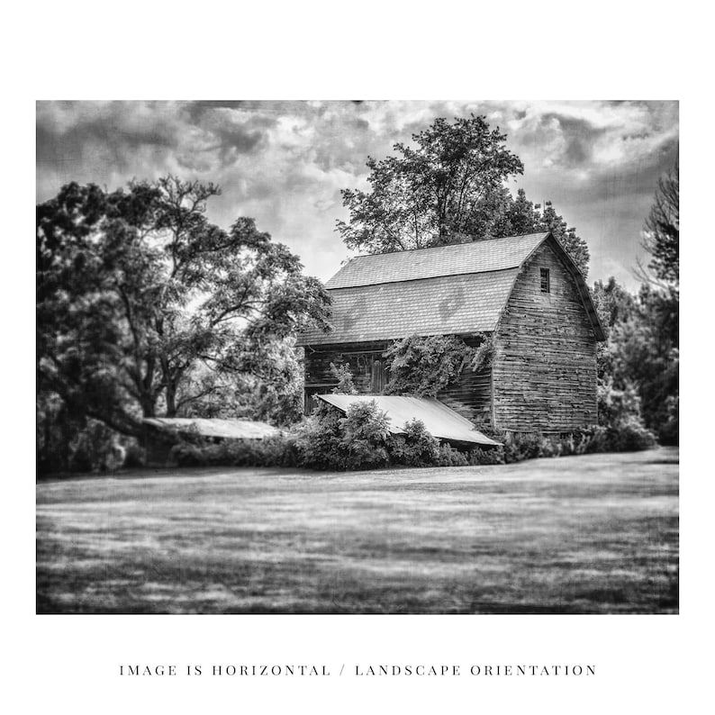 Black and White Farmhouse Wall Art Decor. Black and White Barn Etsy