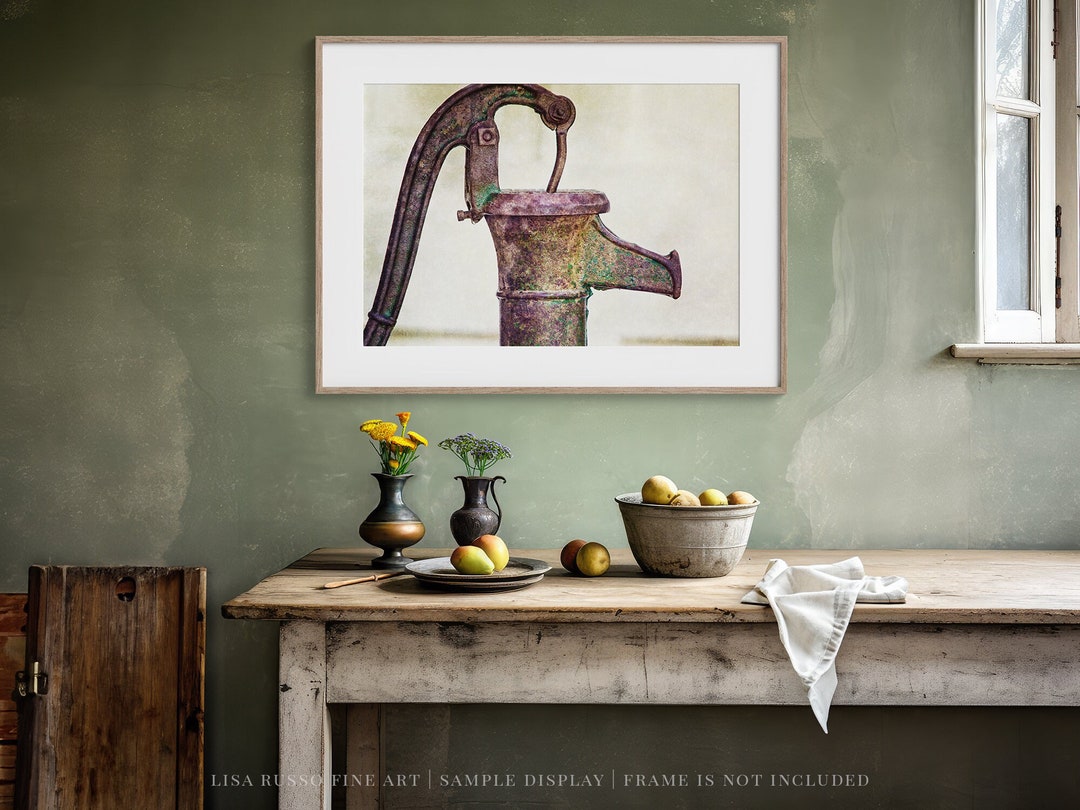 LISA RUSSO FINE ART - Bathroom Wall Decor Set Of 4 Photo Prints - Unframed - Farmhouse, Rustic, Country Style - Blue, Black, Teal (4 5x7 Prints With 8x10 Mats