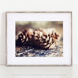 Rustic Pinecone Wall Art - Print or Canvas - Lodge-Style Decor for Kitchen Living Room or Bedroom - Warm and Cozy Design